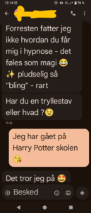 Hypnose aktiver evne til selvhjælp, det virker magisk. Online Hypnose og terapi med åbne øjne i samtalen.