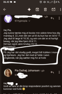 Kvinde 60'erne. Tilbagemelding efter 3 onlinesessioner IBS symptomer og stress. Søvn og hvile midt på dagen naturligt oprettet, Ro på mave og hjerte igen (tidl. hjerteopereret)