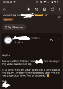 Forsamtale børnehypnose er en tryg oplevelse