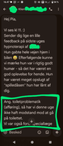 Hypnose barn toiletangst og selvtillid